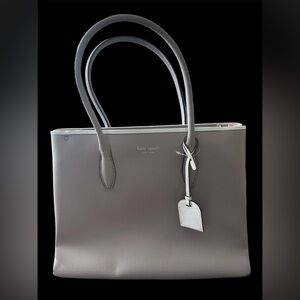 Kate Spade Eva Medium Zip Top Tote in Almonde/Black